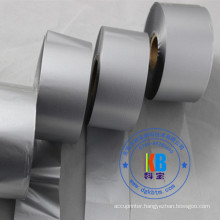 Textile fabric taffeta label printing matte metallic silver thermal transfer ribbon